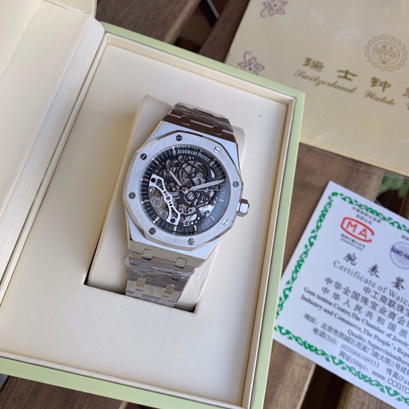 AP Royal Oak Men's Skeleton Replica Watch 45mm 12mm Thick Premium Quality-1