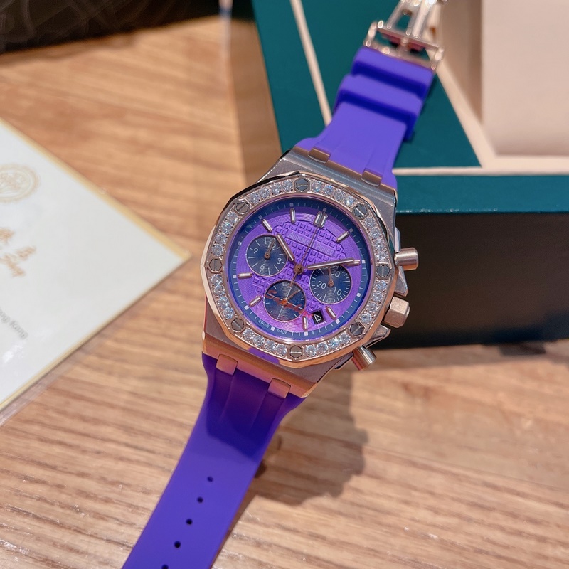 AP Royal Oak Series Steel Diamond Replica Watch with Octagonal Design-6