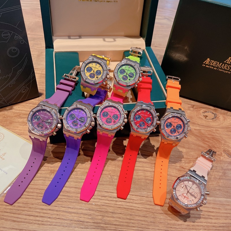 AP Royal Oak Series Steel Diamond Replica Watch with Octagonal Design-8