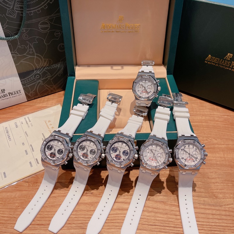 AP Royal Oak Series Diamond Bezel Steel Replica Watch with Japanese Movement-6