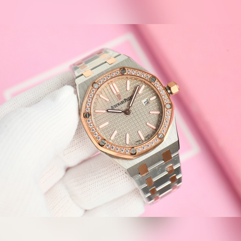 Audemars Piguet Royal Oak Lady Tapisserie Dial Luxury Replica Watch-2
