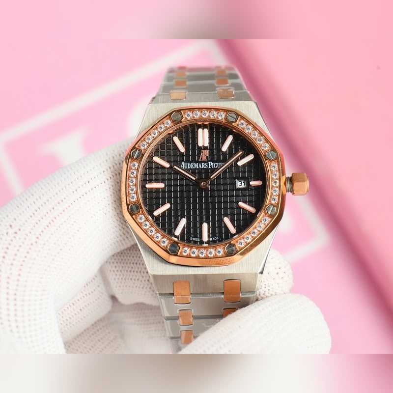 Audemars Piguet Royal Oak Lady Tapisserie Dial Luxury Replica Watch-3