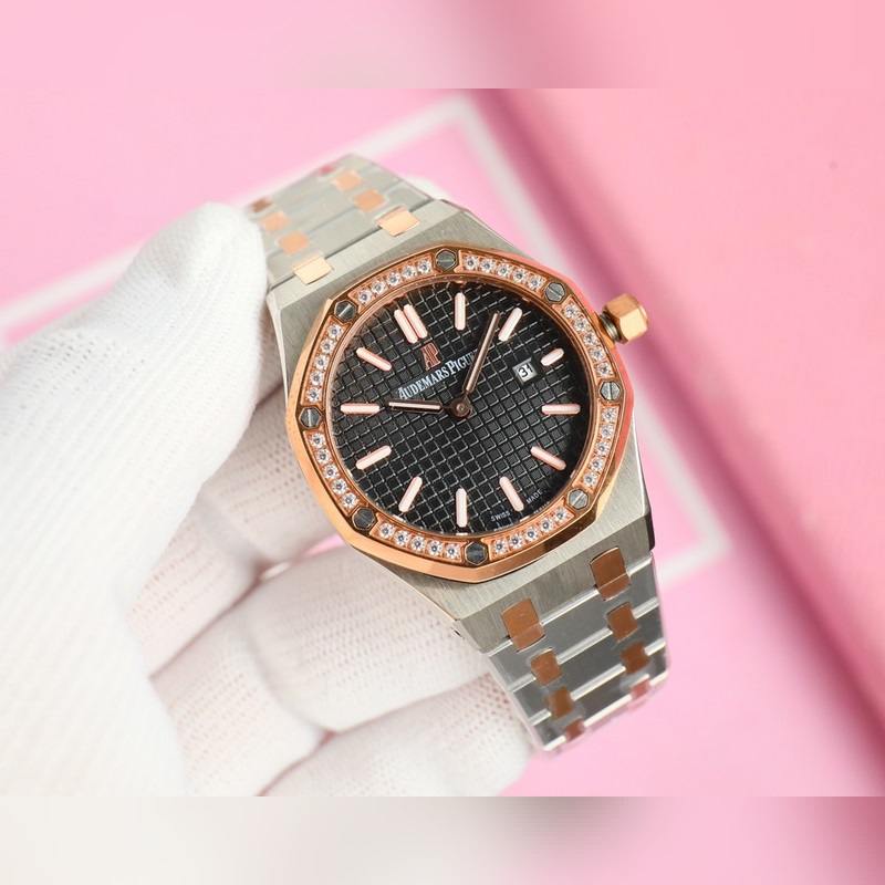 Audemars Piguet Royal Oak Lady Tapisserie Dial Luxury Replica Watch-4