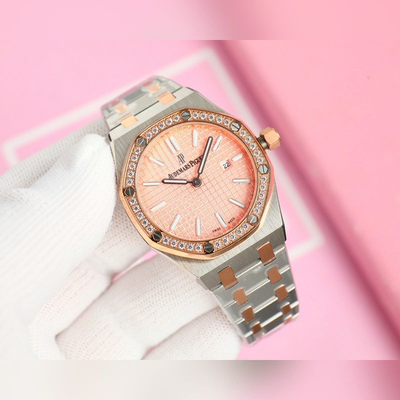 Audemars Piguet Royal Oak Lady Tapisserie Dial Luxury Replica Watch-5