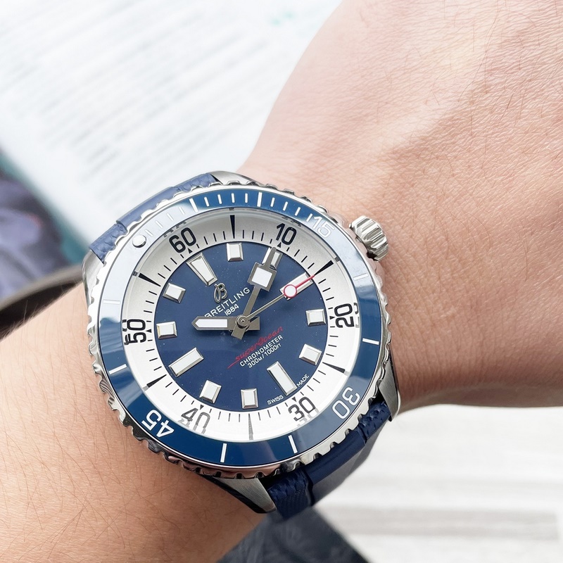 Breitling Superocean Series Elegant Ceramic Bezel Original Press Button-4