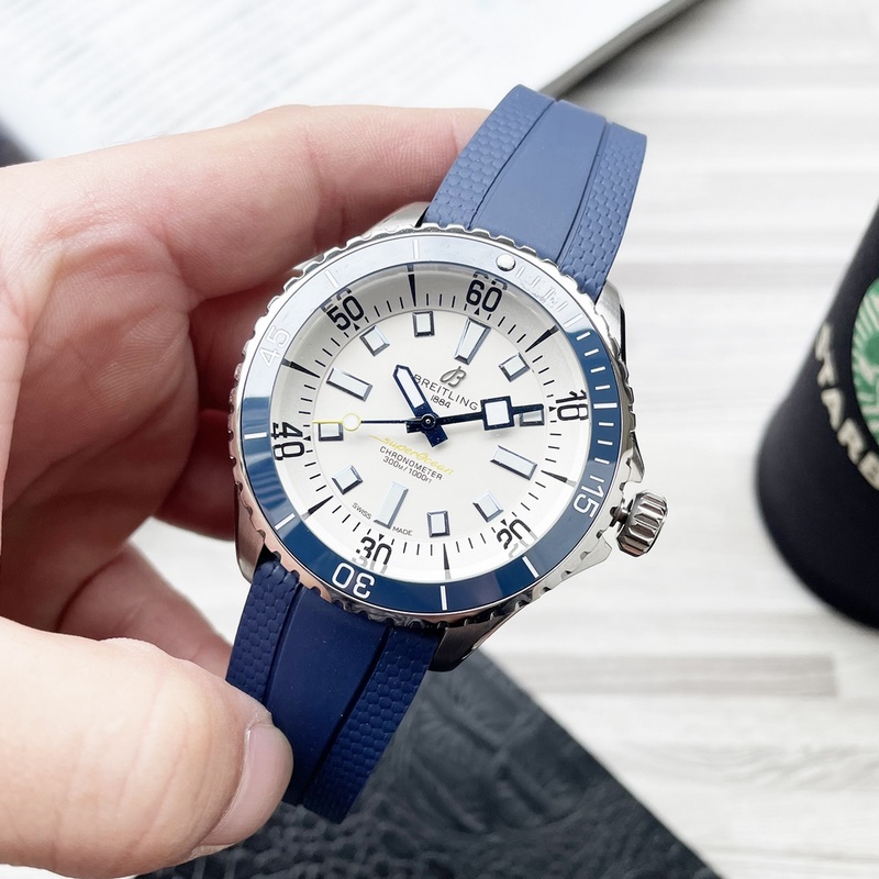 Breitling Superocean Series Original Press Button High-Gloss Ceramic Bezel-4