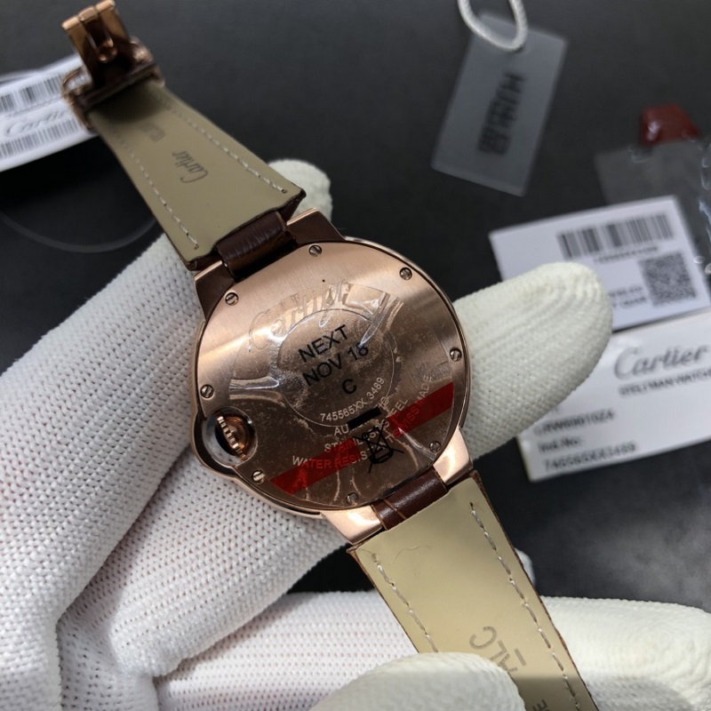 Cartier Ballon Bleu 28 33 36mm Swiss Quartz with Crocodile Strap-6