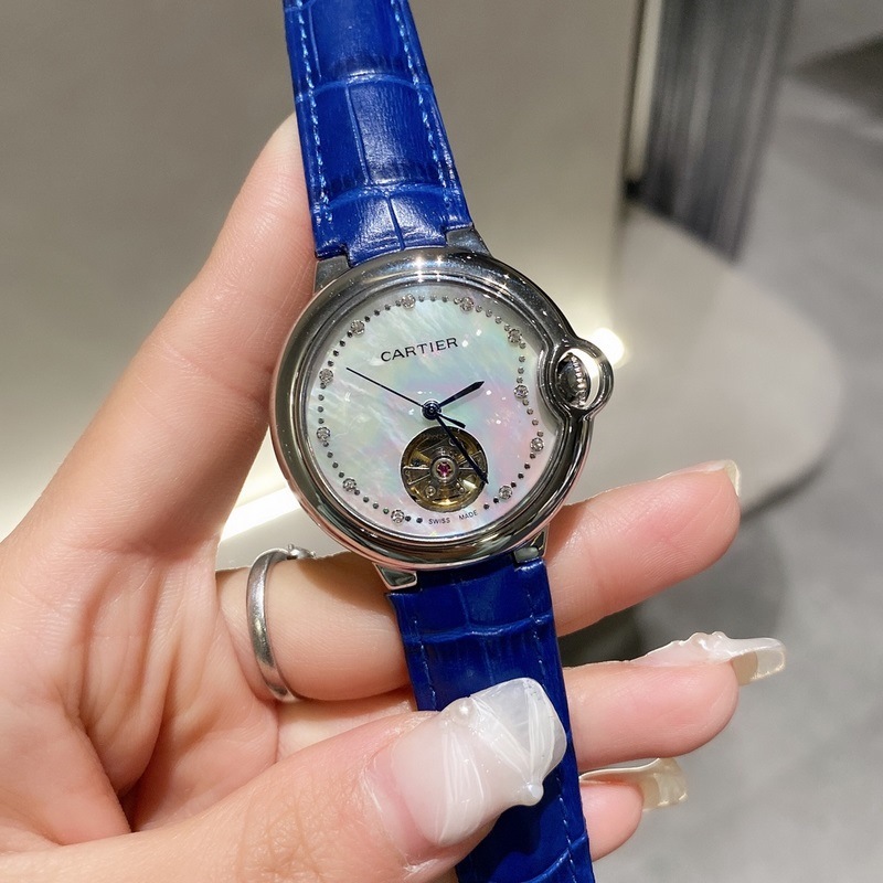 Cartier Ballon Bleu Tourbillon Mechanical Women's Replica Watch-2