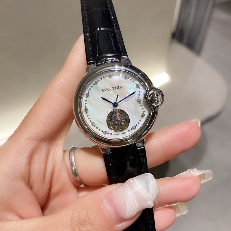 Cartier Ballon Bleu Tourbillon Mechanical Women's Replica Watch-4