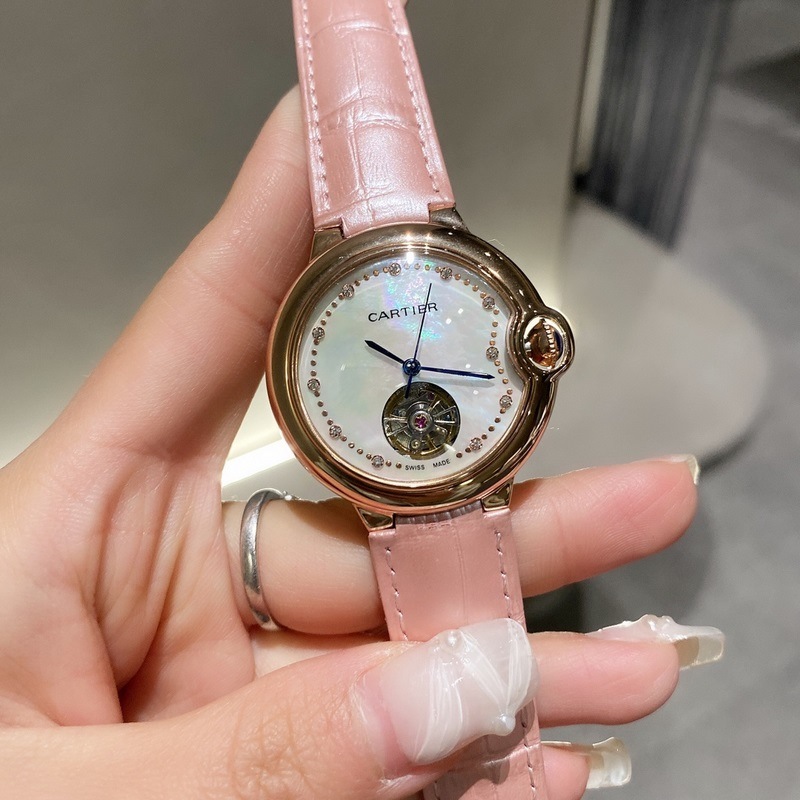 Cartier Ballon Bleu Tourbillon Mechanical Women's Replica Watch-5