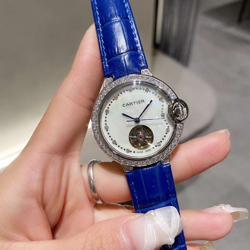 Cartier Ballon Bleu Tourbillon Mechanical Women's Replica Watch-2