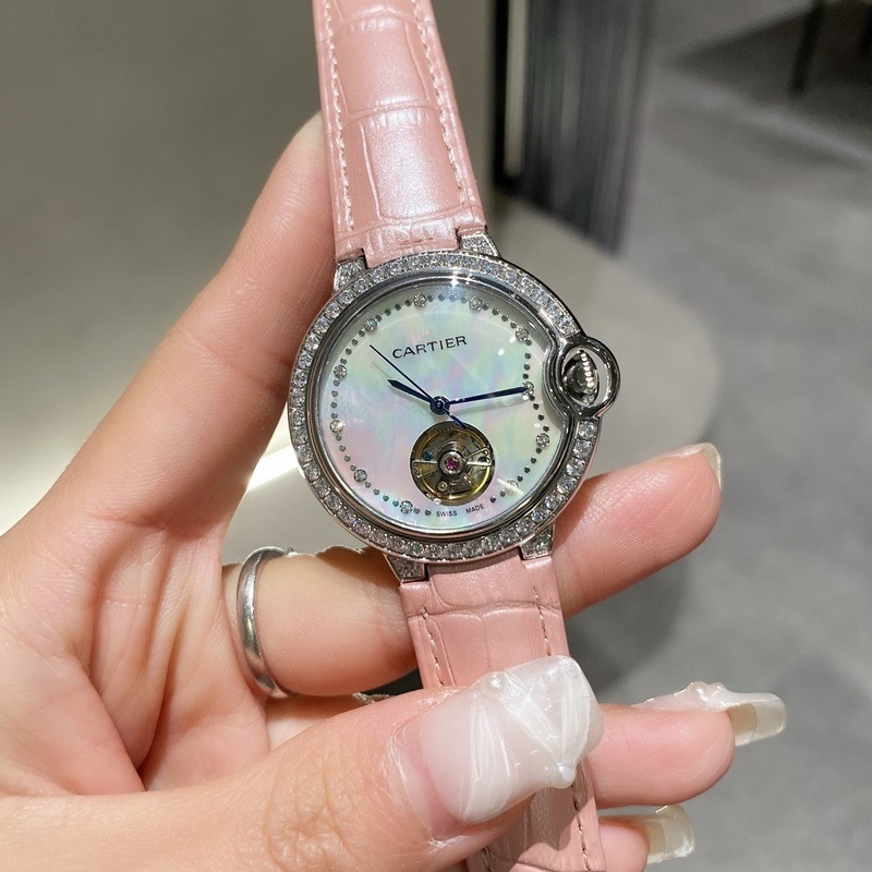 Cartier Ballon Bleu Tourbillon Mechanical Women's Replica Watch-3