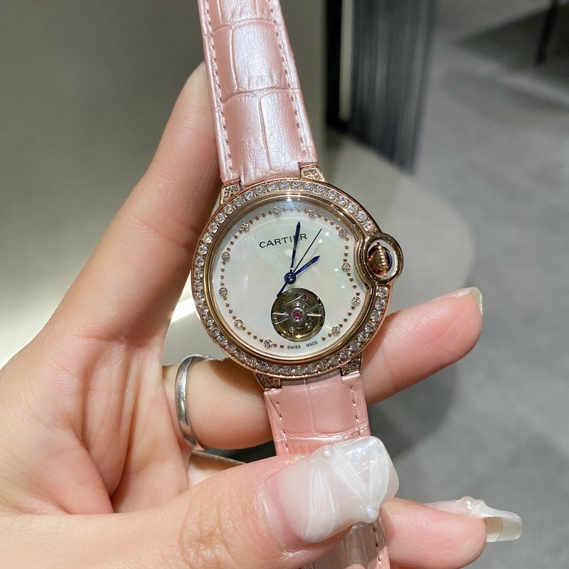 Cartier Ballon Bleu Tourbillon Mechanical Women's Replica Watch-4