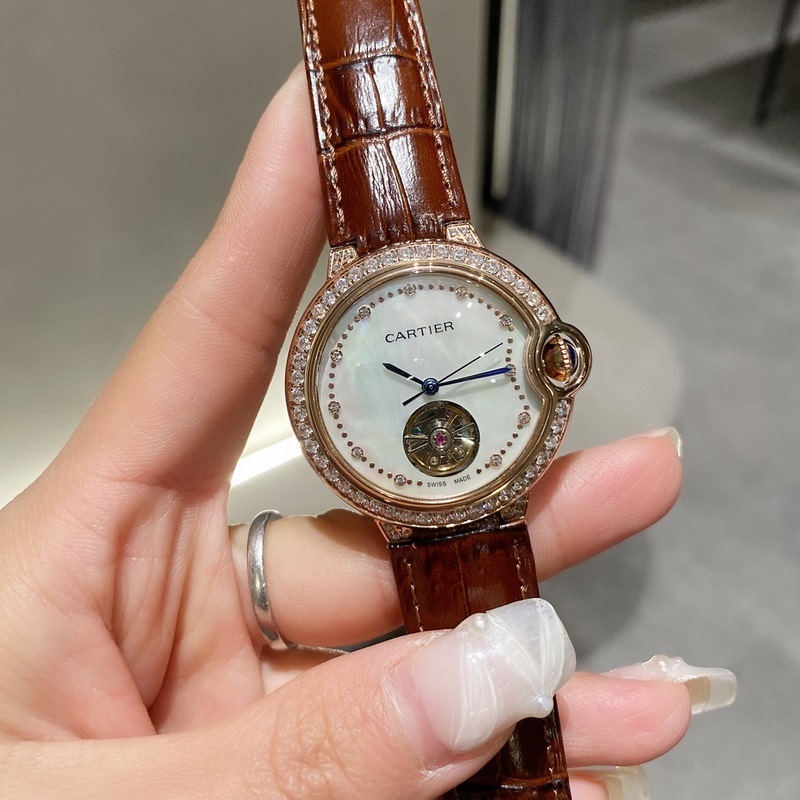 Cartier Ballon Bleu Tourbillon Mechanical Women's Replica Watch-5
