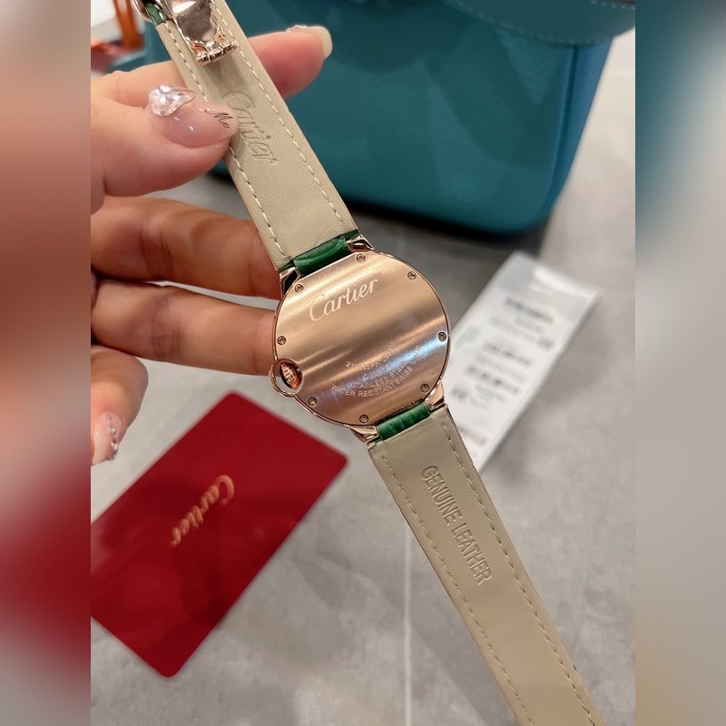 CARTIER Ballon Bleu Diamond Shell Dial Quartz 36mm-8