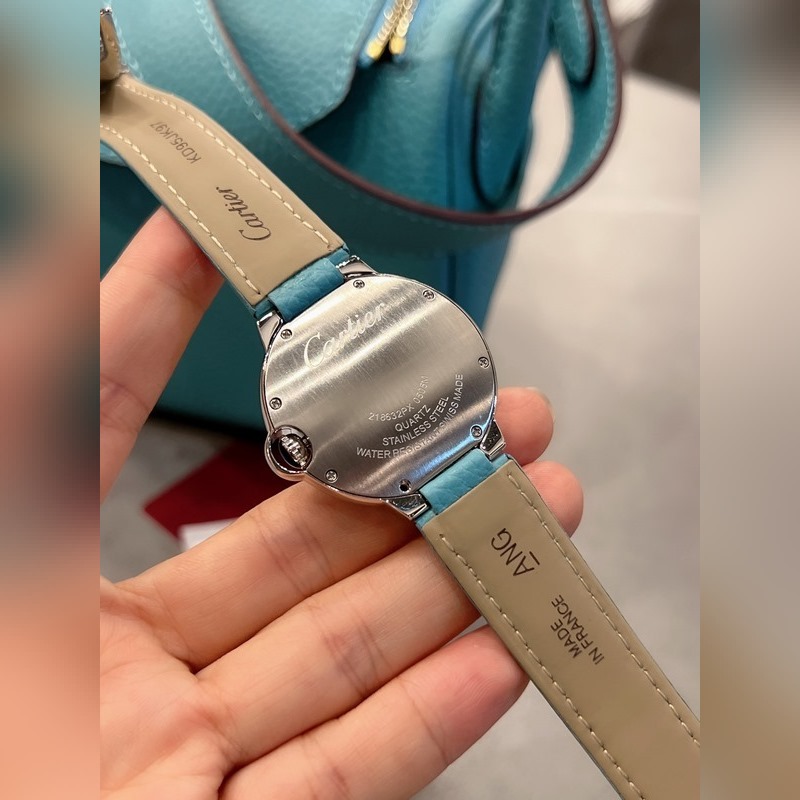 CARTIER Ballon Bleu 36mm Diamond Pearl Shell Replica Watch-7