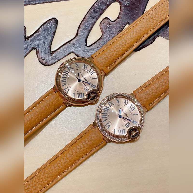 Cartier Ballon Bleu 33mm Quartz Replica Watch Fisheye Glass Original Buckle-4