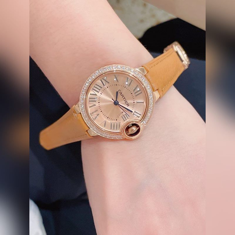 Cartier Ballon Bleu 33mm Quartz Replica Watch Fisheye Glass Original Buckle-8