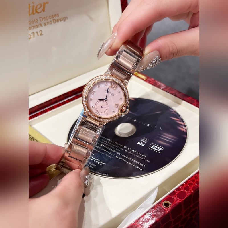 Cartier Ballon Bleu Diamond Mother-of-Pearl Swiss Quartz 36mm-4