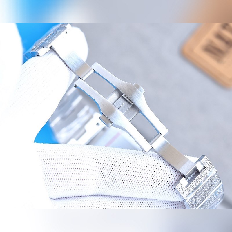 Cartier Santos de Cartier Silver Diamond Ring Stunning Quality-6