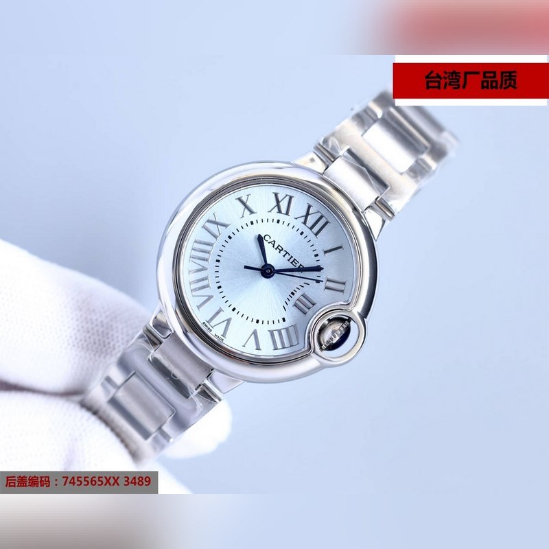 Cartier Ballon Bleu 33mm Ice Blue Dial Swiss Quartz Replica Watch-1