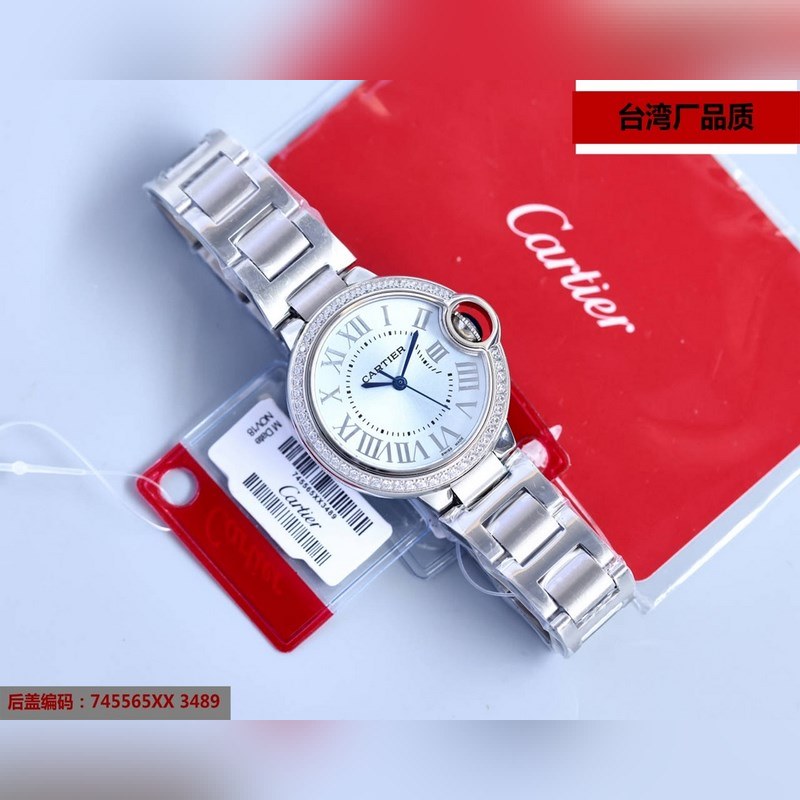 Cartier Ballon Bleu 33mm Ice Blue Dial Swiss Quartz Replica Watch-7