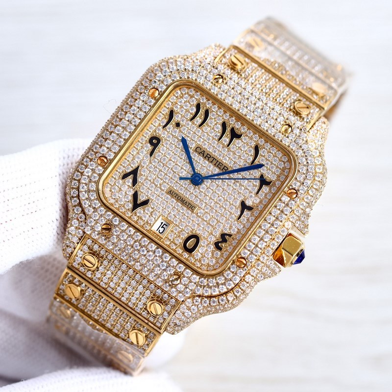 Cartier Santos de Cartier Stunning Full Star Movement-3