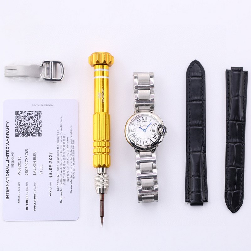 Cartier Ballon Bleu 28mm Elegant Luxury Timepiece-2