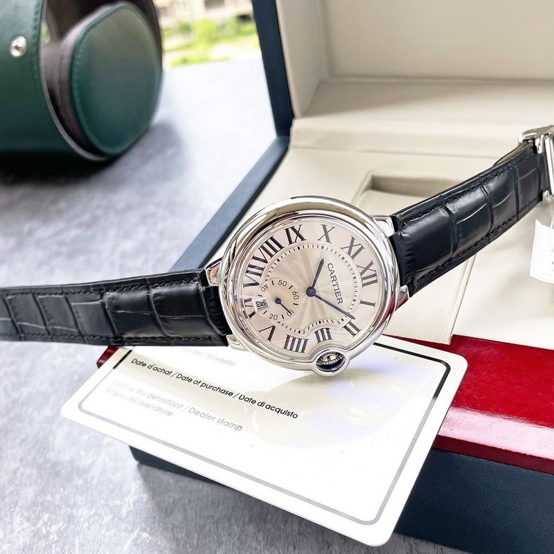 Cartier Ballon Bleu Quartz Replica Watch with Date Display-4