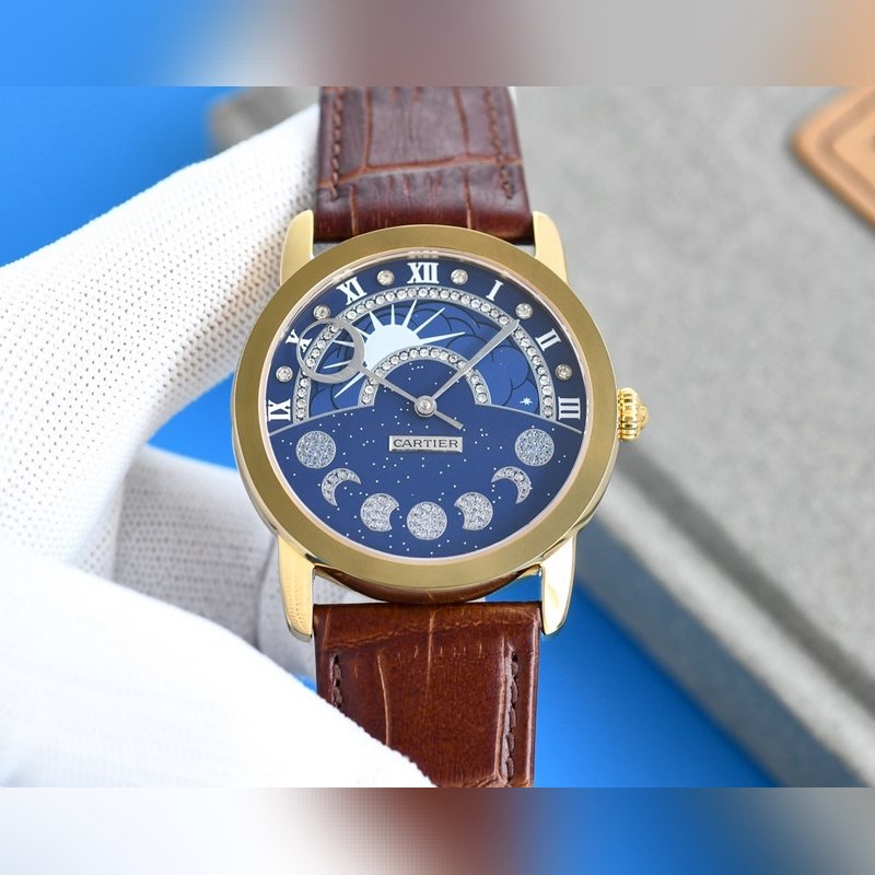 Cartier Calibre de Cartier Series Unique Design with Two Hands-2