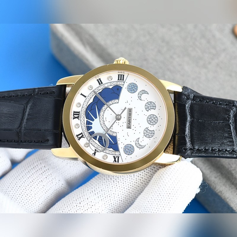 Cartier Calibre de Cartier Series Unique Design with Two Hands-4