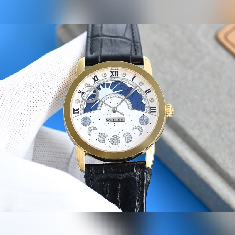 Cartier Calibre de Cartier Series Unique Design with Two Hands-5