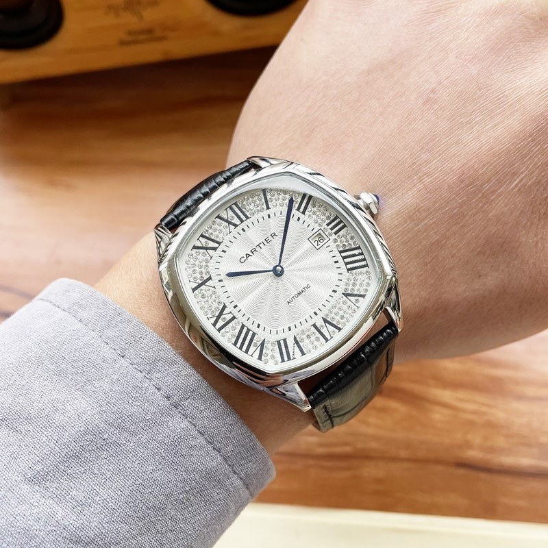 Cartier Drive Full Diamond Collection Stylish Classic Timepiece-3