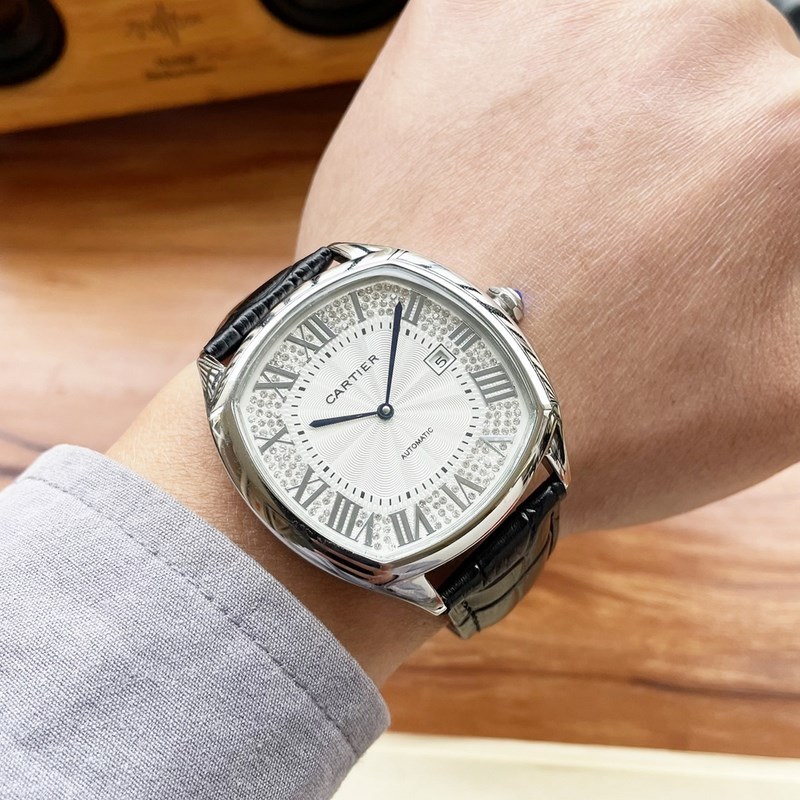 Cartier Drive Full Diamond Collection Stylish Classic Timepiece-4