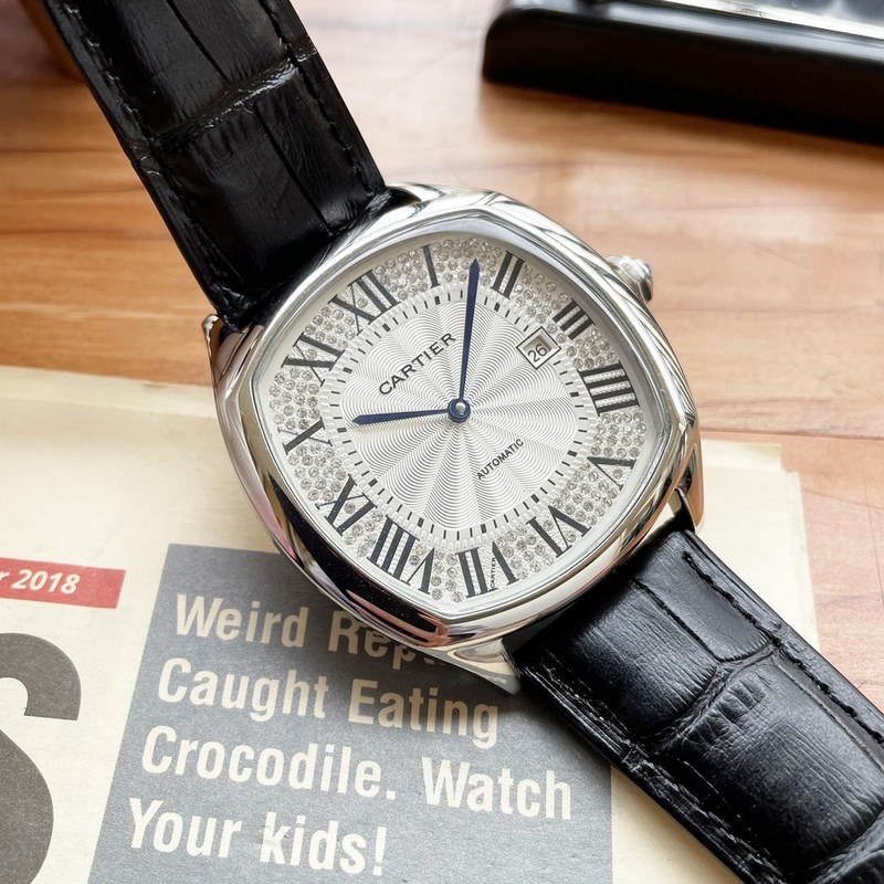 Cartier Drive Full Diamond Collection Stylish Classic Timepiece-5