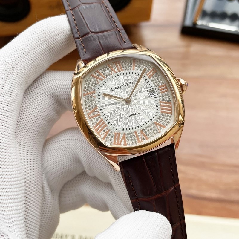 Cartier Drive Full Diamond Collection Stylish Classic Timepiece-6