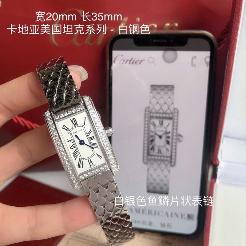 CARTIER Tank AmEricaine Small Replica Watch 20mm Case Size-2