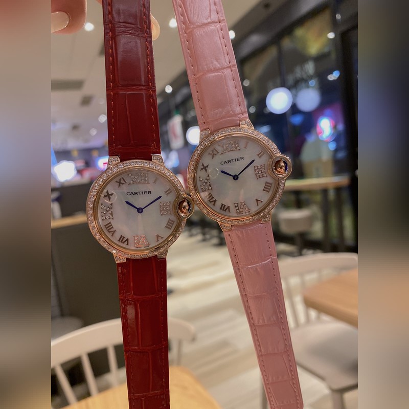 Cartier Ballon Bleu Two-Hand Pearl MOP Dial Luxury Elegant Replica Watch-7