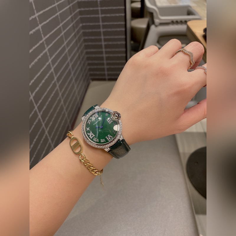 Cartier Ballon Bleu Two-Hand Mother of Pearl Dial Luxury Replica Watch-5