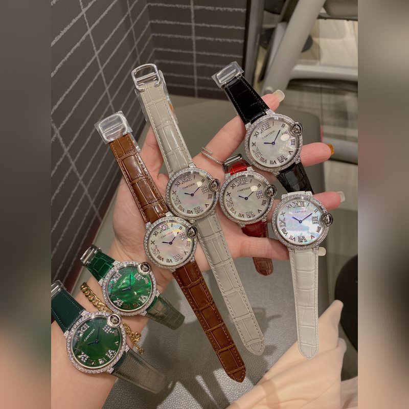 Cartier Ballon Bleu Two-Hand Mother of Pearl Dial Luxury Replica Watch-7