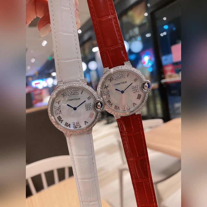 Cartier Ballon Bleu Two-Hand Pearl MOP Dial Luxury Elegant Replica Watch-6