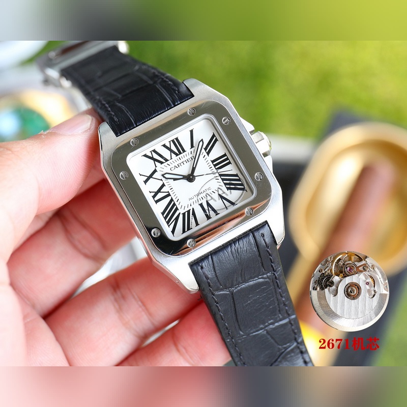 Cartier Santos 100th Anniversary Women's 33mm Caliber 2671 TV6 Quality-3