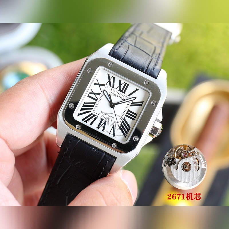 Cartier Santos 100th Anniversary Women's 33mm Caliber 2671 TV6 Quality-4