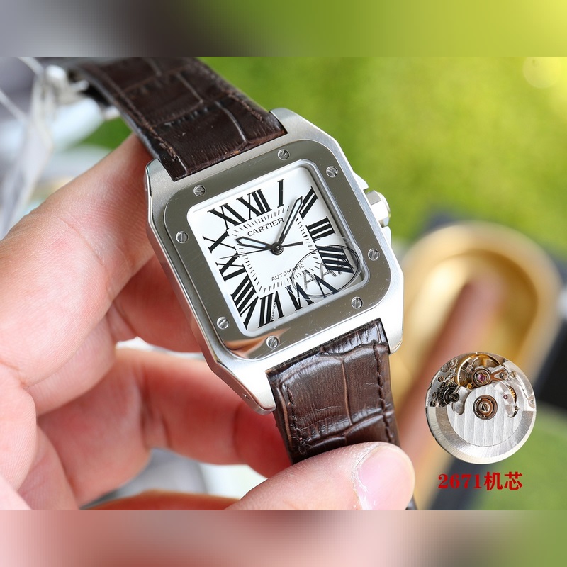 Cartier Santos 100th Anniversary Women's 33mm 2671 Movement TV6 Factory Quality-2