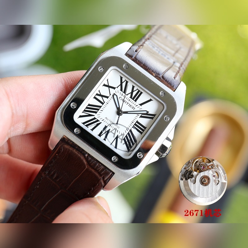 Cartier Santos 100th Anniversary Women's 33mm 2671 Movement TV6 Factory Quality-4