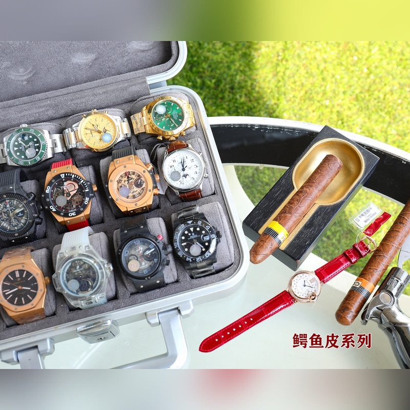 Cartier Ballon Bleu Series 33 36 Genuine Alligator Leather Quality Replica Watch-5