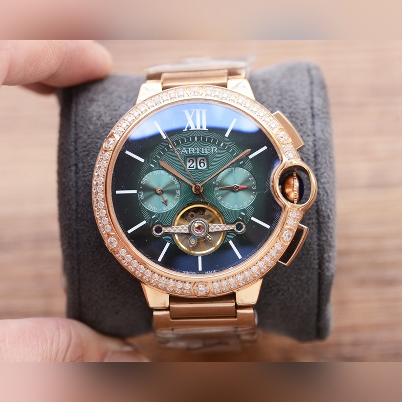 Cartier Ballon Bleu Series Multifunctional Men's Replica Watch Elegant and Versatile-2