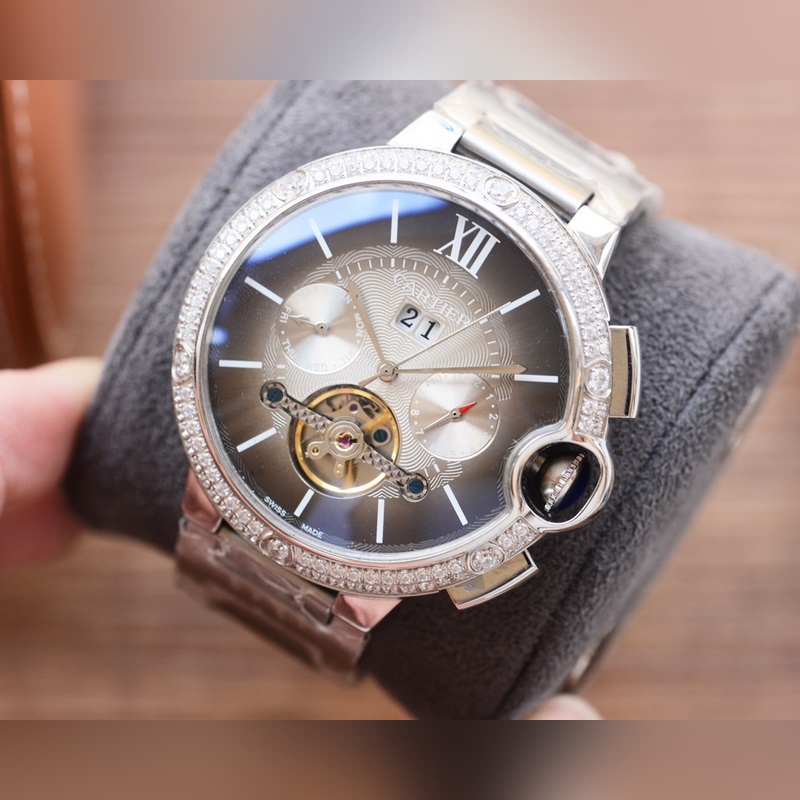 Cartier Ballon Bleu Series Multifunctional Men's Replica Watch Elegant and Versatile-3