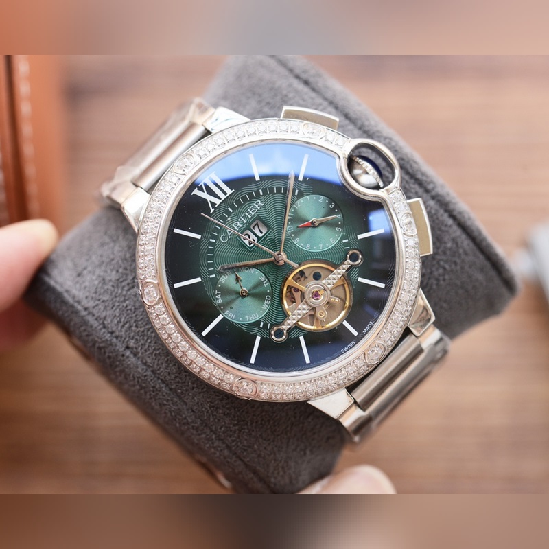 Cartier Ballon Bleu Series Multifunctional Men's Replica Watch Elegant and Versatile-4