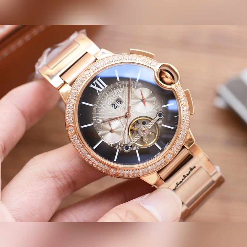 Cartier Ballon Bleu Series Multifunctional Men's Replica Watch Elegant and Versatile-5
